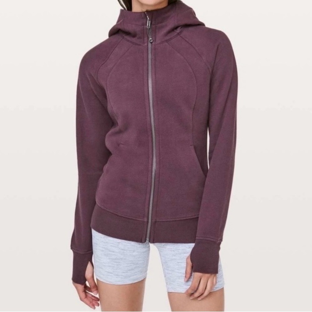 Lululemon Women’s Scuba Full-Zip Maroon/Burgundy Hoodie Sz 4/XS
